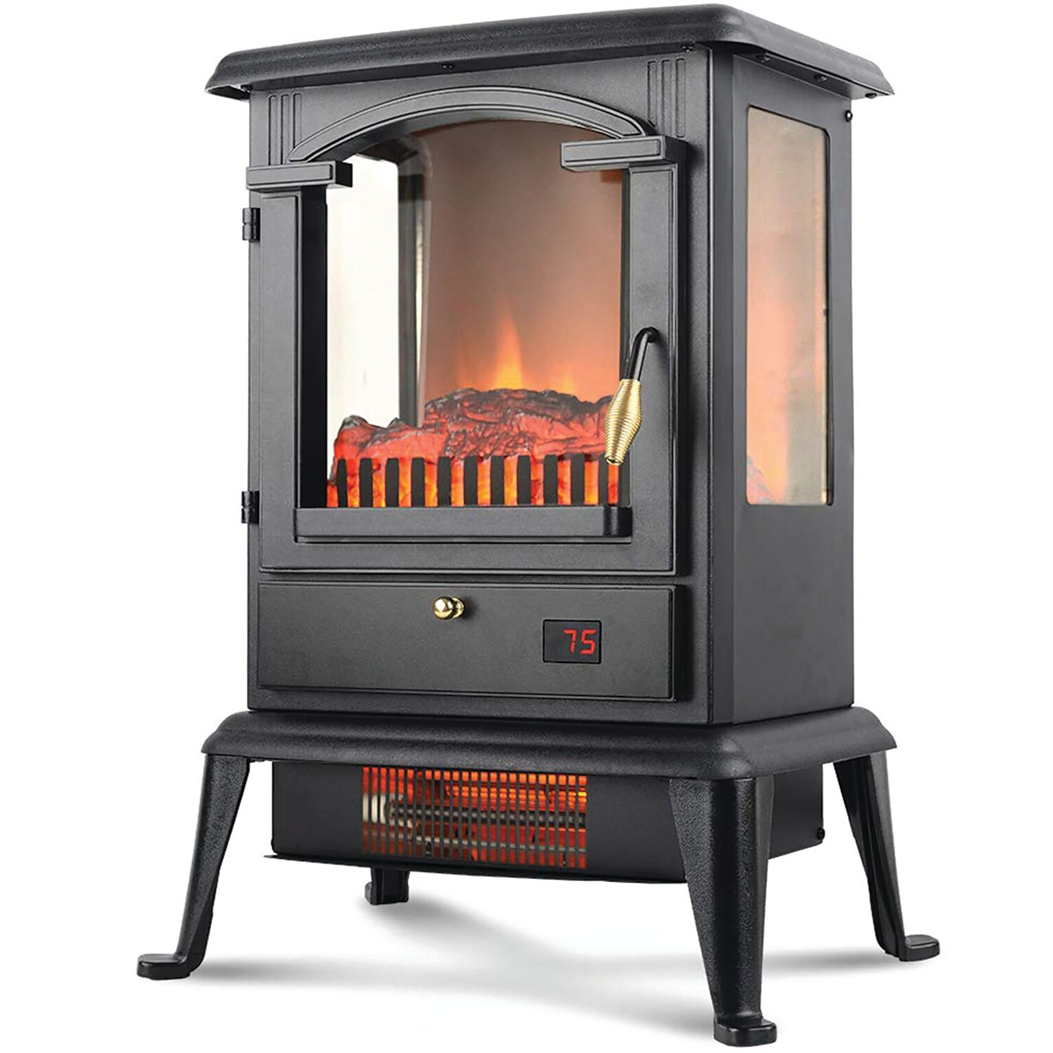 Lifesmart Electric Infrared Heater Stove, 5250 BTU, Black (HT1109)