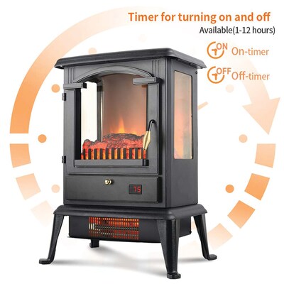 Lifesmart Electric Infrared Heater Stove, 5250 BTU, Black (HT1109)