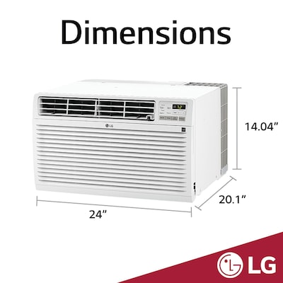 LG 11,800 BTU 230V Through-the-Wall Air Conditioner Supplemental Heat Function, White (LT1233HNR)