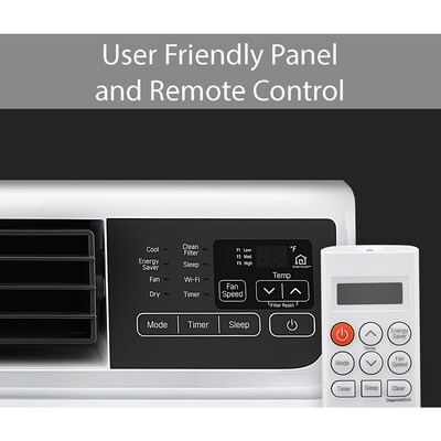 LG 10,000 BTU Dual Inverter Smart Window Air Conditioner, White (LW1022IVSM)