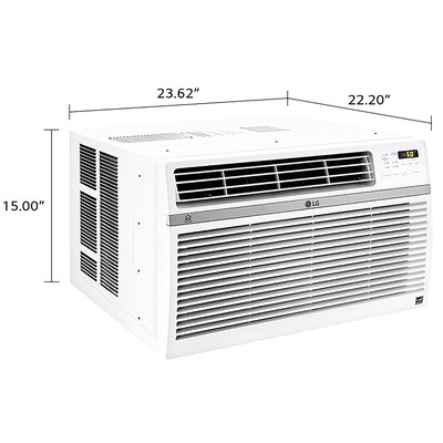 LG Energy Star 12,000 BTU 115V Window-Mounted Air Conditioner, Wi-Fi Enabled, White (LW1217ERSM1)