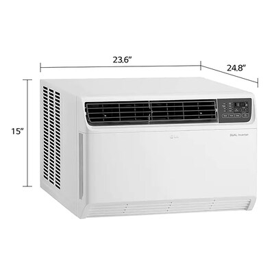 LG 12,000 BTU Dual Inverter Smart Window Air Conditioner, White (LW1222IVSM)