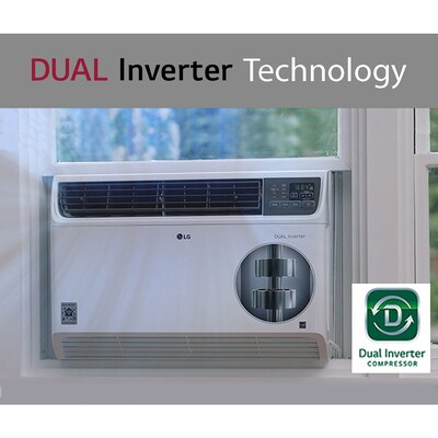 LG 14,000 BTU DUAL Inverter Smart Wi-Fi Enabled Window Air Conditioner, White (LW1522IVSM)