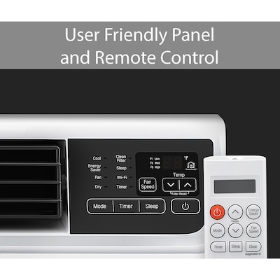 LG 14,000 BTU DUAL Inverter Smart Wi-Fi Enabled Window Air Conditioner, White (LW1522IVSM)