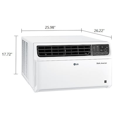 LG 18,000 BTU 230V Dual Inverter Window Air Conditioner, Wi-Fi Enabled, White (LW1822IVSM)