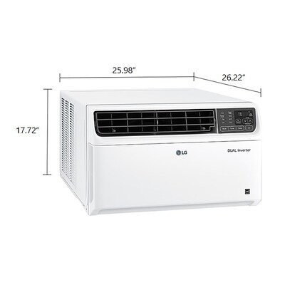 LG 23,500 BTU Dual Inverter Smart Window Air Conditioner, White (LW2422IVSM)
