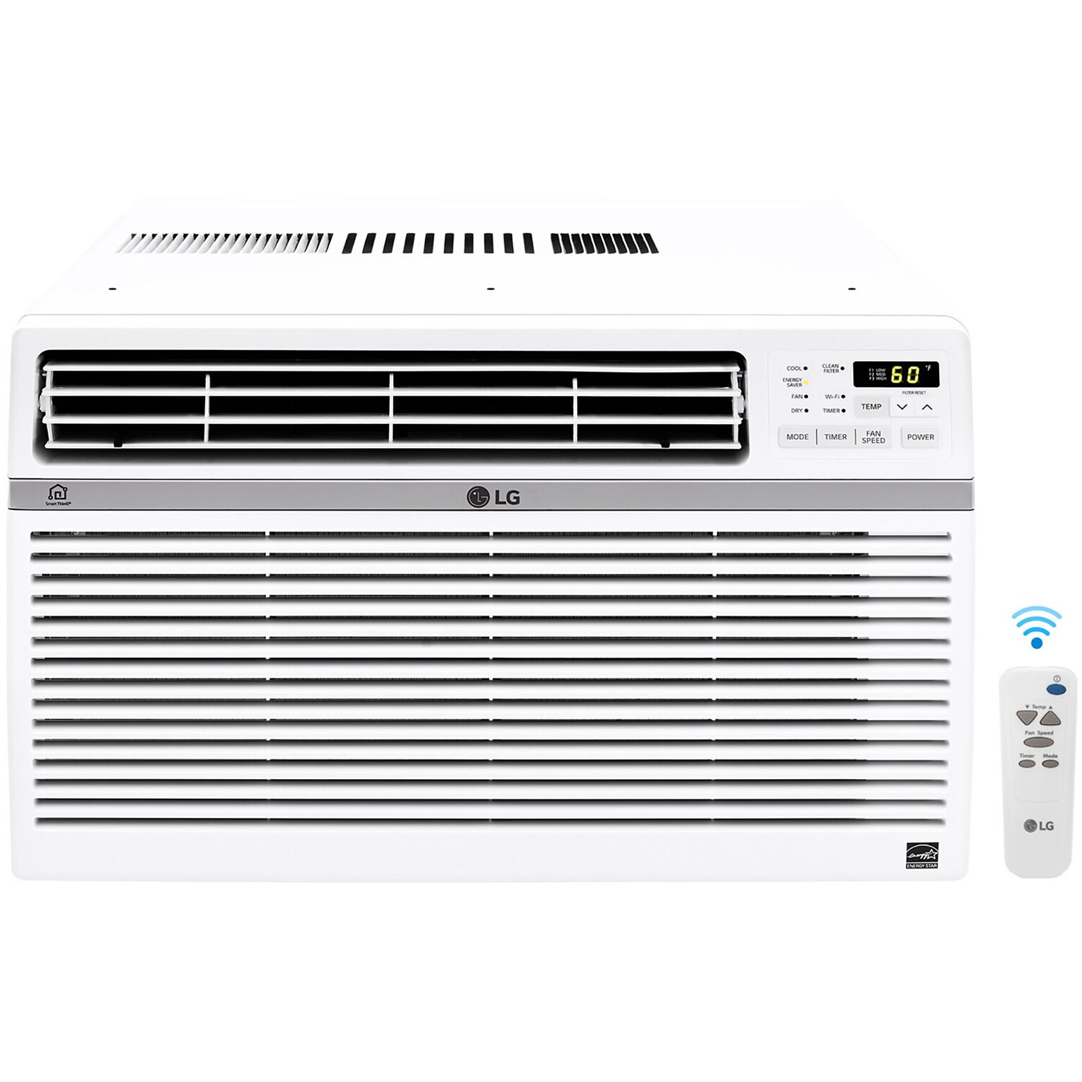 LG Electronics 24,500 BTU Smart Window Air Conditioner with Remote, White (LW2521ERSM)