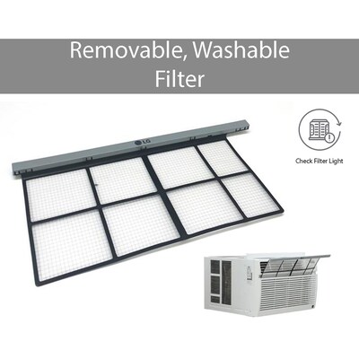 LG Electronics 24,500 BTU Smart Window Air Conditioner with Remote, White (LW2521ERSM)