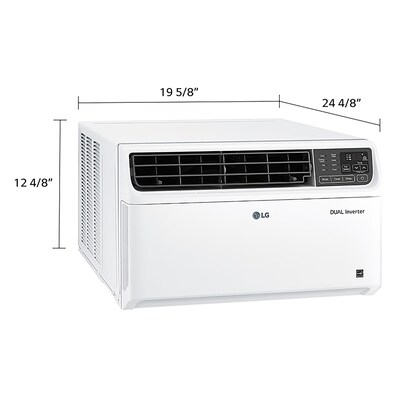 LG 8,000 BTU Dual Inverter Smart Window Air Conditioner, White (LW8022IVSM)
