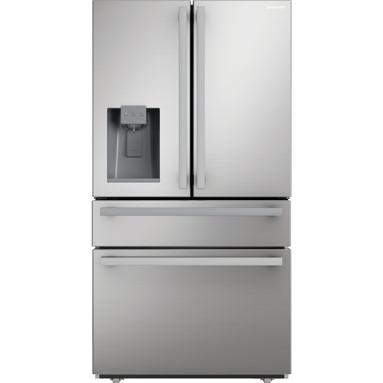 Sharp 22.6 (Cu. Ft.) French Door Counter Depth Refrigerator Stainless Steel (SJG2254FS)