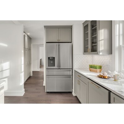 Sharp 22.6 (Cu. Ft.) French Door Counter Depth Refrigerator Stainless Steel (SJG2254FS)