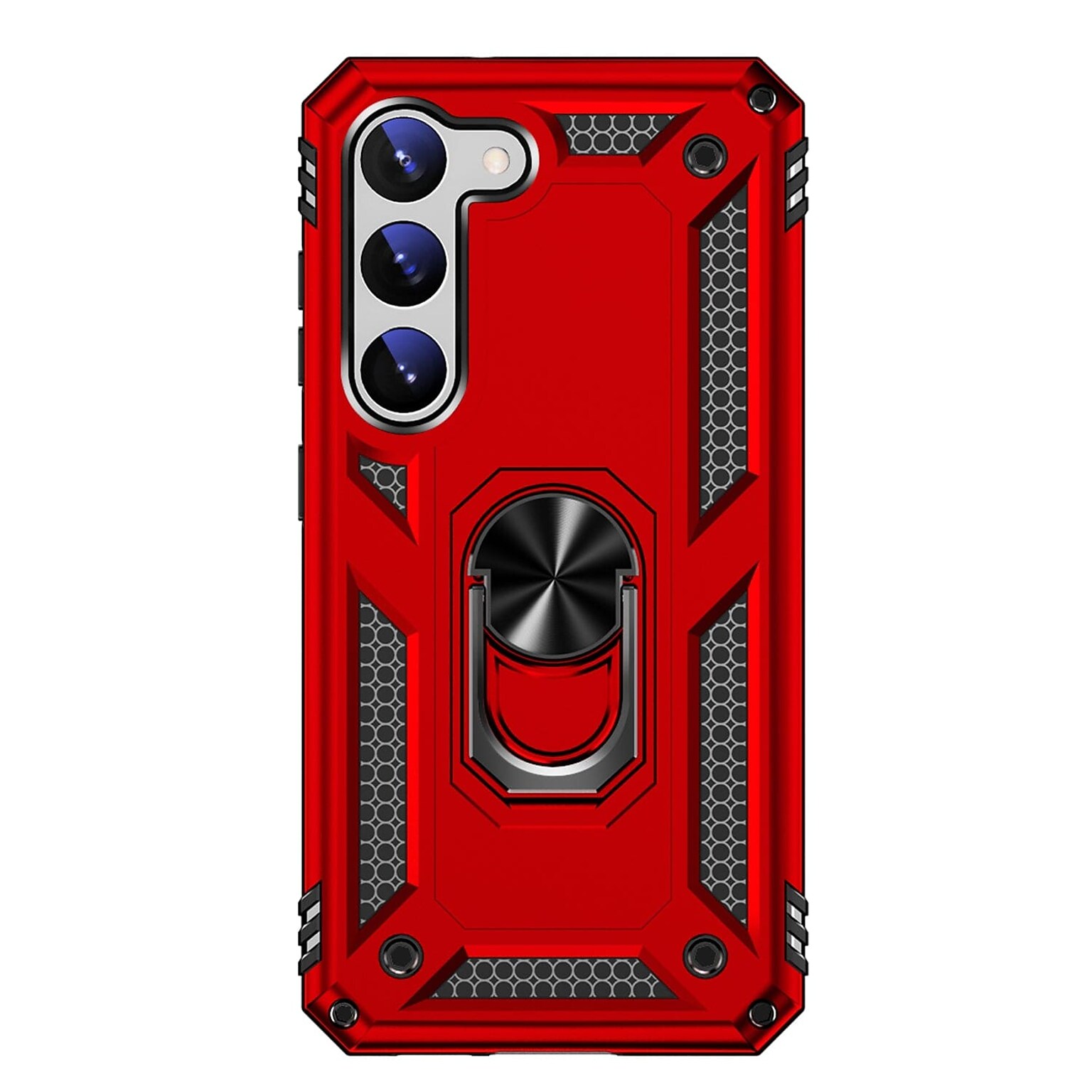 SaharaCase Military Kickstand Series with Belt Clip Case for Samsung Galaxy S23, Red (CP00390)