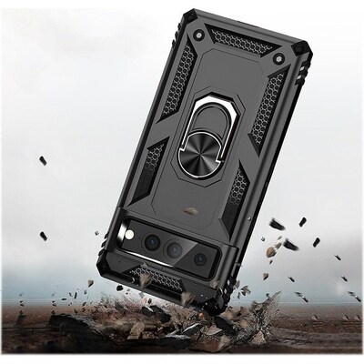 SaharaCase Military Kickstand Series with Belt Clip Case for Google Pixel 7 Pro, Black (CP00382)