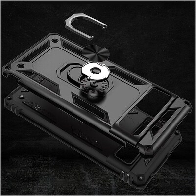 SaharaCase Military Kickstand Series with Belt Clip Case for Google Pixel 7 Pro, Black (CP00382)