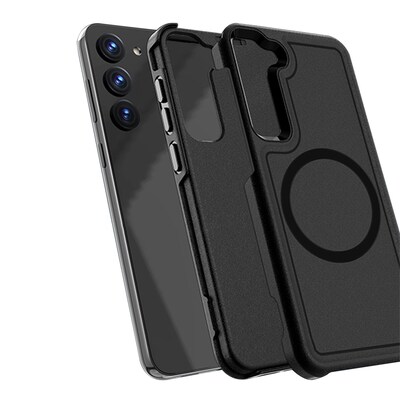 SaharaCase Armor Series Hard Shell Case Cover for Galaxy S23, Black (CP00387)