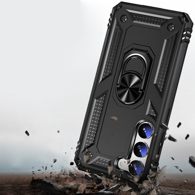 SaharaCase Military Kickstand Series with Belt Clip Case for Samsung Galaxy S23, Black (CP00389)