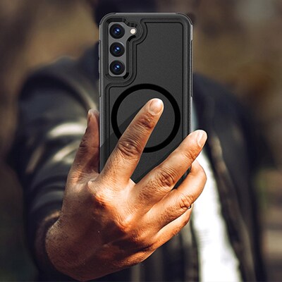 SaharaCase Armor Series Hard Shell Case Cover for Galaxy S23+, Black (CP00395)