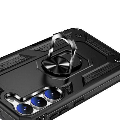 SaharaCase Military Kickstand Series with Belt Clip Case for Samsung Galaxy S23+, Black (CP00397)