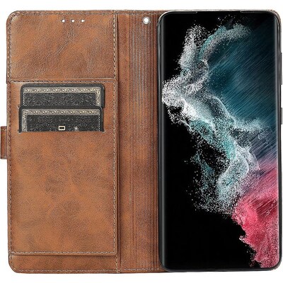 SaharaCase Folio Wallet Case for Samsung Galaxy S23+, Brown (CP00400)