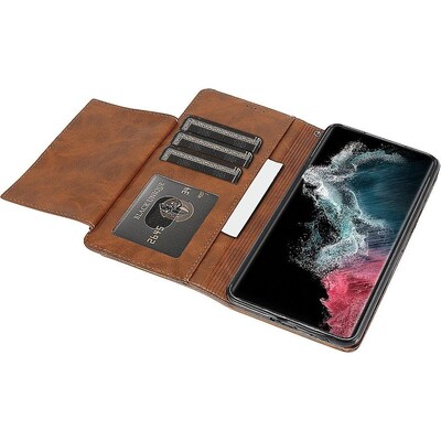 SaharaCase Folio Wallet Case for Samsung Galaxy S23+, Brown (CP00400)