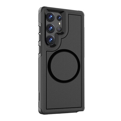 SaharaCase Armor Series Hard Shell Case Cover for Galaxy S23 Ultra, Black (CP00403)