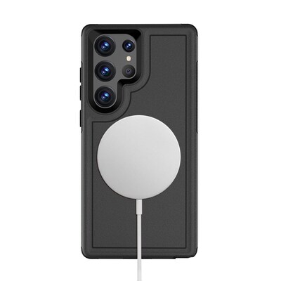 SaharaCase Armor Series Hard Shell Case Cover for Galaxy S23 Ultra, Black (CP00403)