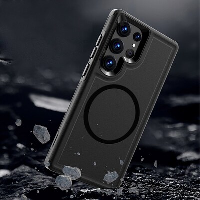 SaharaCase Armor Series Hard Shell Case Cover for Galaxy S23 Ultra, Black (CP00403)