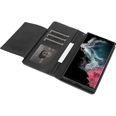 SaharaCase Folio Wallet Case for Samsung Galaxy S23 Ultra, Black (CP00407)