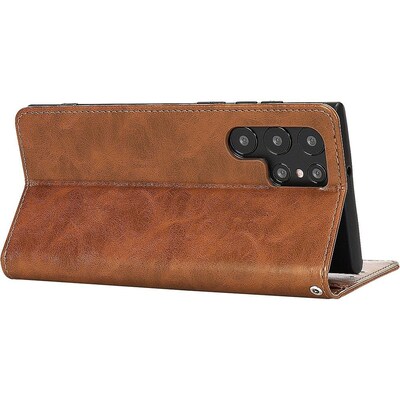 SaharaCase Folio Wallet Case for Samsung Galaxy S23 Ultra, Brown (CP00408)