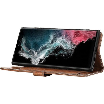 SaharaCase Folio Wallet Case for Samsung Galaxy S23 Ultra, Brown (CP00408)