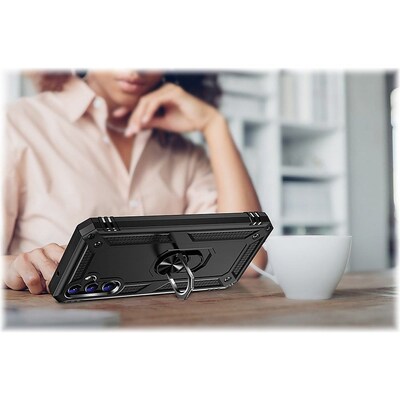 SaharaCase Military Kickstand Series with Belt Clip Case for Samsung Galaxy A14 5G, Black (CP00415)