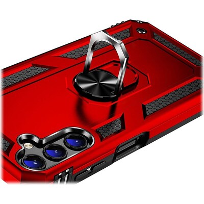 SaharaCase Military Kickstand Series with Belt Clip Case for Samsung Galaxy A14 5G, Red (CP00416)