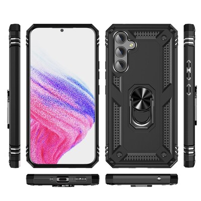 SaharaCase Military Kickstand Series with Belt Clip Case for Samsung Galaxy A54 5G, Black (CP00421)