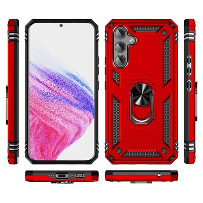SaharaCase Military Kickstand Series with Belt Clip Case for Samsung Galaxy A54 5G, Red (CP00422)