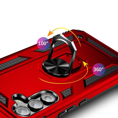 SaharaCase Military Kickstand Series with Belt Clip Case for Samsung Galaxy A54 5G, Red (CP00422)