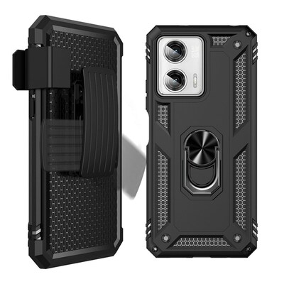 SaharaCase Military Kickstand Series Case for Motorola G Power 5G (2023), Black (CP00426)