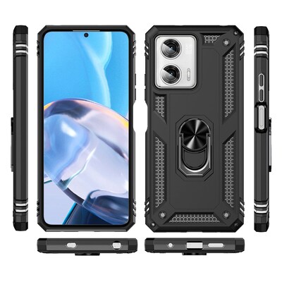 SaharaCase Military Kickstand Series Case for Motorola G Power 5G (2023), Black (CP00426)