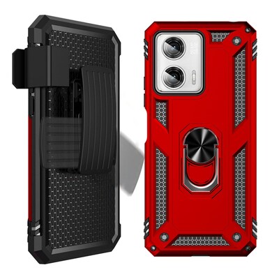 SaharaCase Military Kickstand Series Case for Motorola G Power 5G (2023), Red (CP00427)