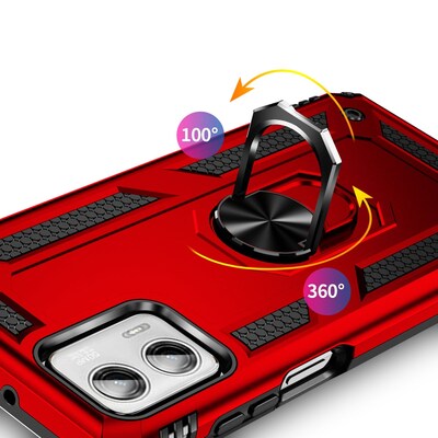 SaharaCase Military Kickstand Series Case for Motorola G Power 5G (2023), Red (CP00427)