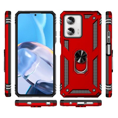 SaharaCase Military Kickstand Series Case for Motorola G Power 5G (2023), Red (CP00427)