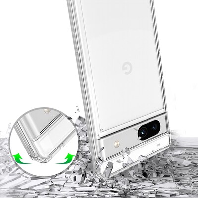 SaharaCase Hybrid-Flex Hard Shell Series Case for Google Pixel 7a, Clear (CP00428)