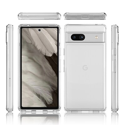 SaharaCase Hybrid-Flex Hard Shell Series Case for Google Pixel 7a, Clear (CP00428)
