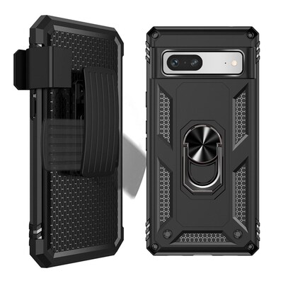 SaharaCase Military Kickstand Series Case for Google Pixel 7a (2023), Black (CP00431)