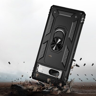 SaharaCase Military Kickstand Series Case for Google Pixel 7a (2023), Black (CP00431)