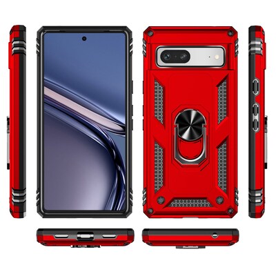 SaharaCase Military Kickstand Series Case for Google Pixel 7a, Red (CP00342)