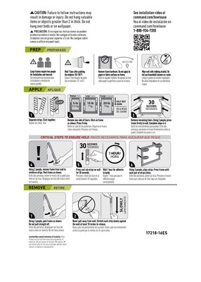 Command Picture Hanging Strip Mixed Pack, Black, 16/Pack (17218BLK-16ES)