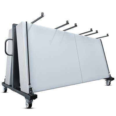 Flash Furniture Hawkins Folding Table and Chairs Mobile Cart, 330 lb. Capacity, Black (QINFRCW45425)