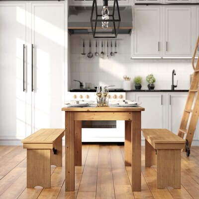 Flash Furniture HERCULES 46 Farm Dining Table, Light Natural (XAF46X30LN)