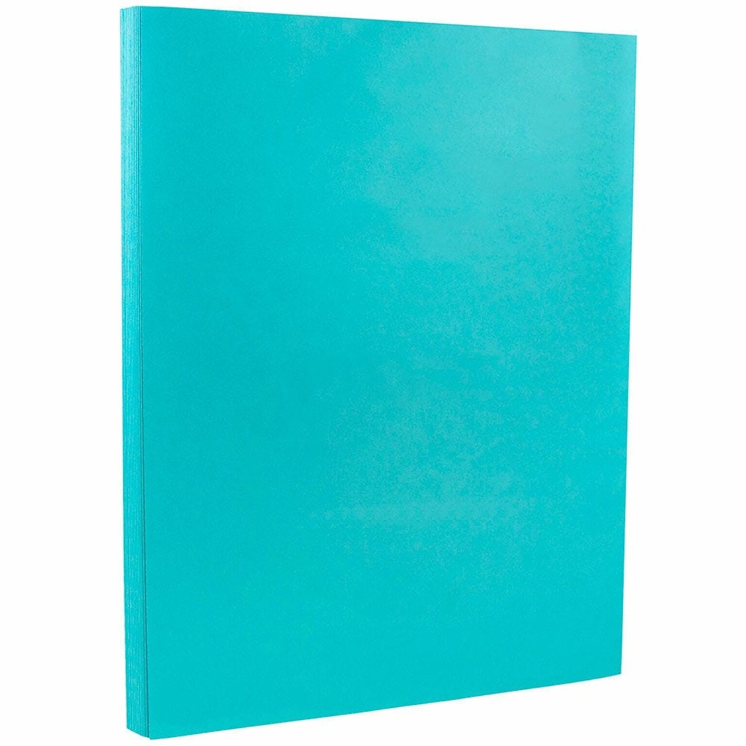 JAM PAPER 8.5 x 11 Color Cardstock, 65lb, Sea Blue, 100/pack  (102677G)