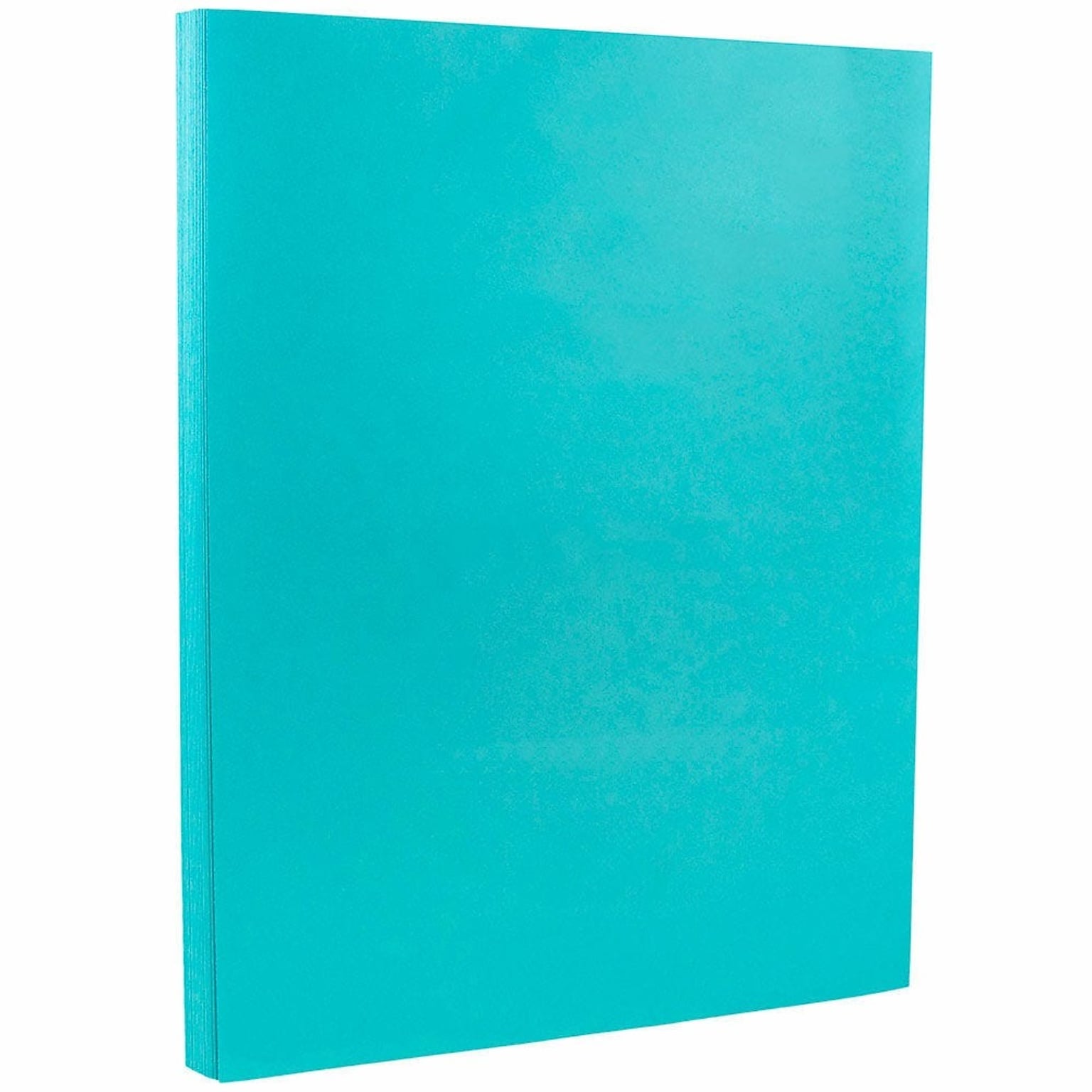 JAM PAPER 8.5 x 11 Color Cardstock, 65lb, Sea Blue, 100/pack  (102677G)